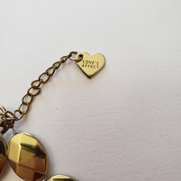 Love's Affect Heavy Gold Iron Pyrite Necklace and stretch bracelet - Picture 10 of 11